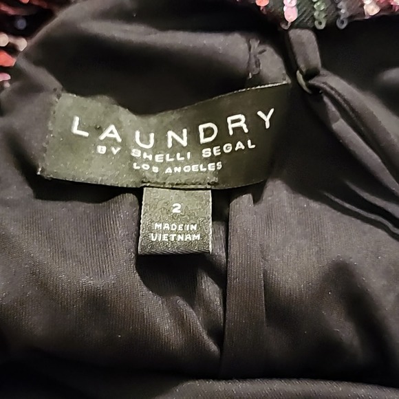 Laundry‎ by Shelli Segal Rainbow Slip Sequin Midi Dress size 2 XS New! - Picture 6 of 9